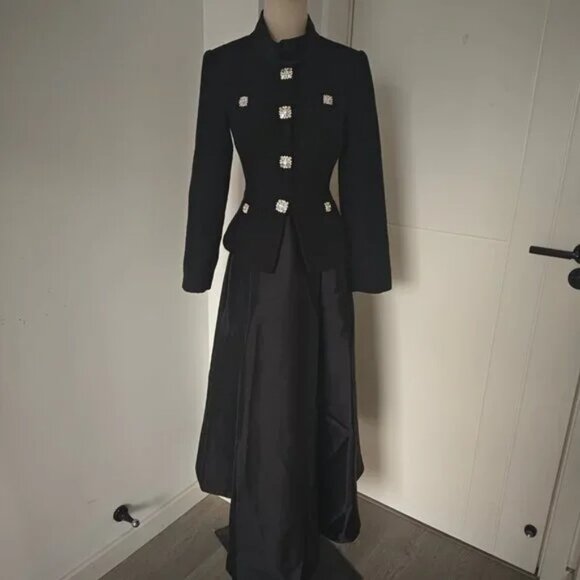 Self-Portrait embellished midi dress - Picture 2 of 9